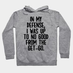 In my defense, I was up to no good. Hoodie